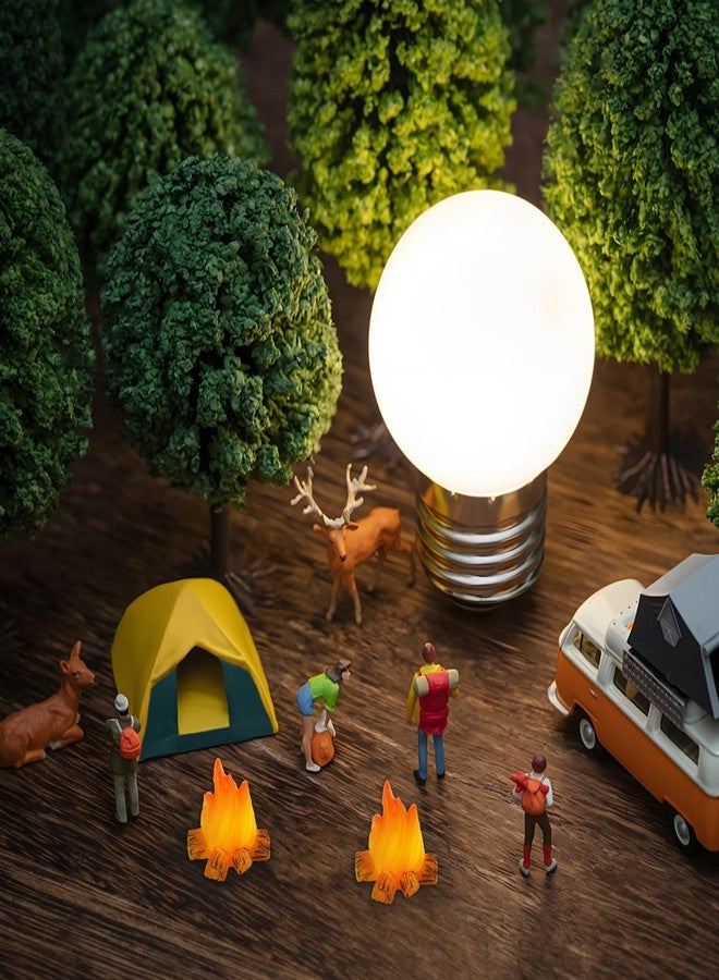 Luckforest Miniature Campfire Model, 15 Pcs Mini Fire Landscaping Props Dollhouse Fire Ornament for Dollhouse Decoration Fake Fire Handicraft - Image 2